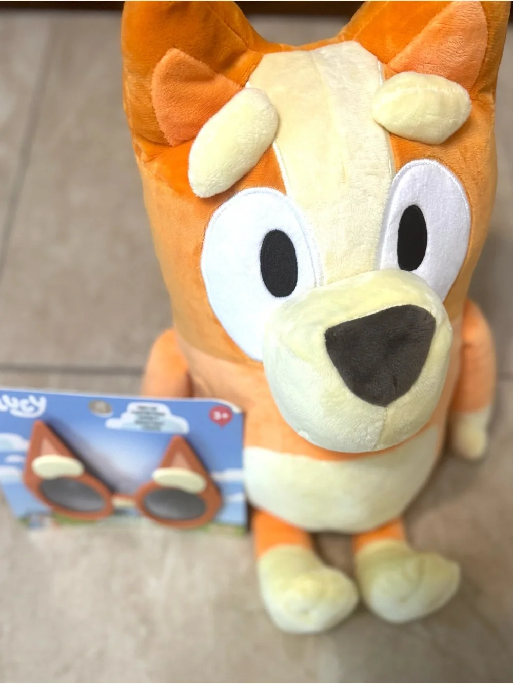 Bluey Bingo Plush Backpack, and Bingo Sunglasses